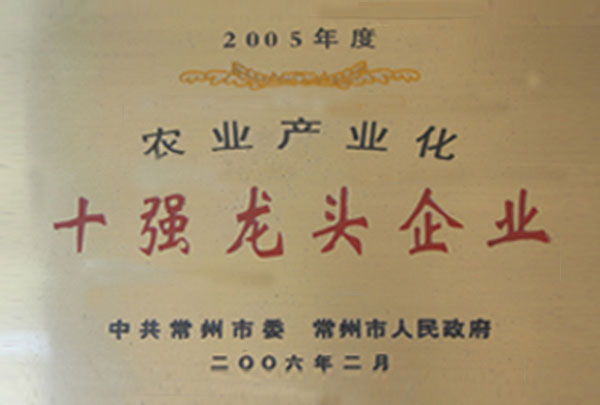 2005年度农业产业化十强龙头企业